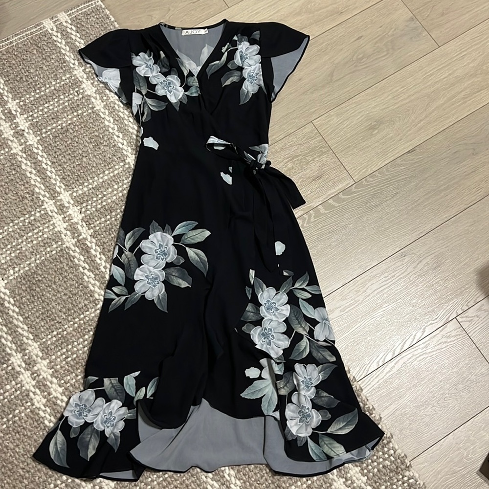 FANCY FLORAL HIGH LOW DRESS